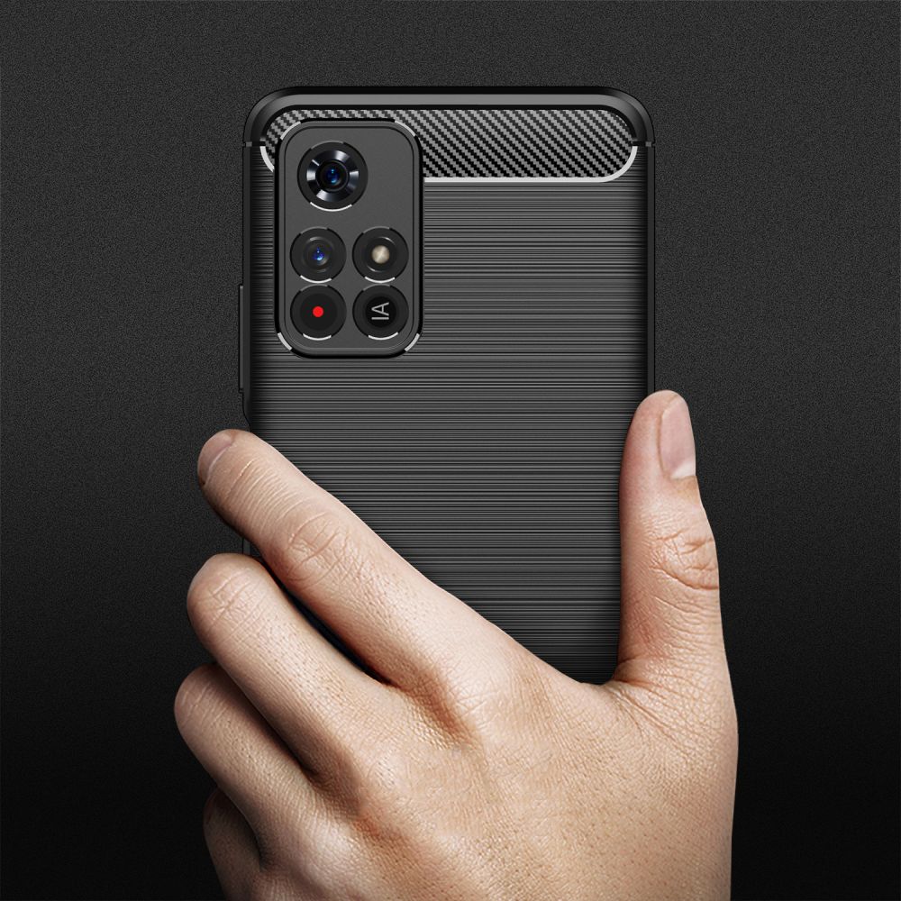 TECH-PROTECT TPUCARBON OVITEK ZA XIAOMI REDMI NOTE 11S 5G / POCO M4 PRO 5G ČRNE BARVE