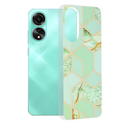 Techsuit Marble maskica za Oppo A78 4G - Zelena KP29199