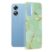 Techsuit Marble maskica za Oppo A17 - Zelena KP29203