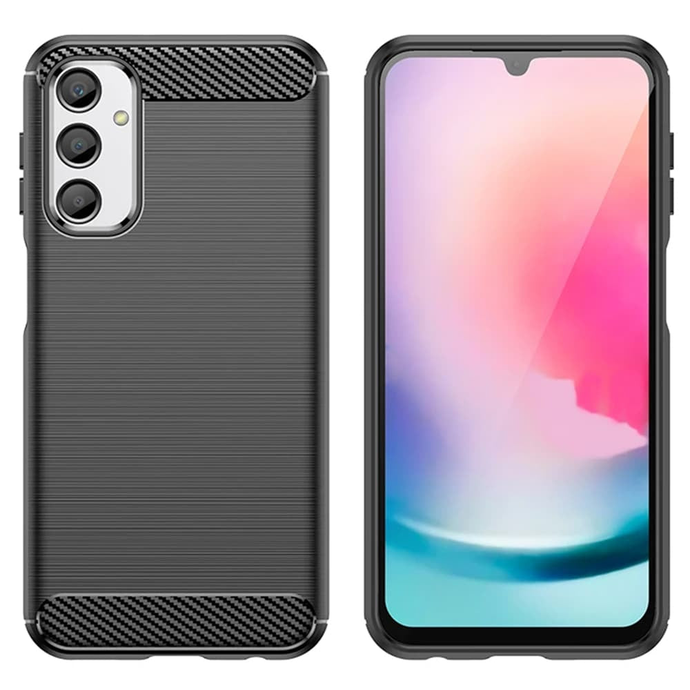 Techsuit Carbon Silicone ovitek za Samsung Galaxy A25 5G – črna