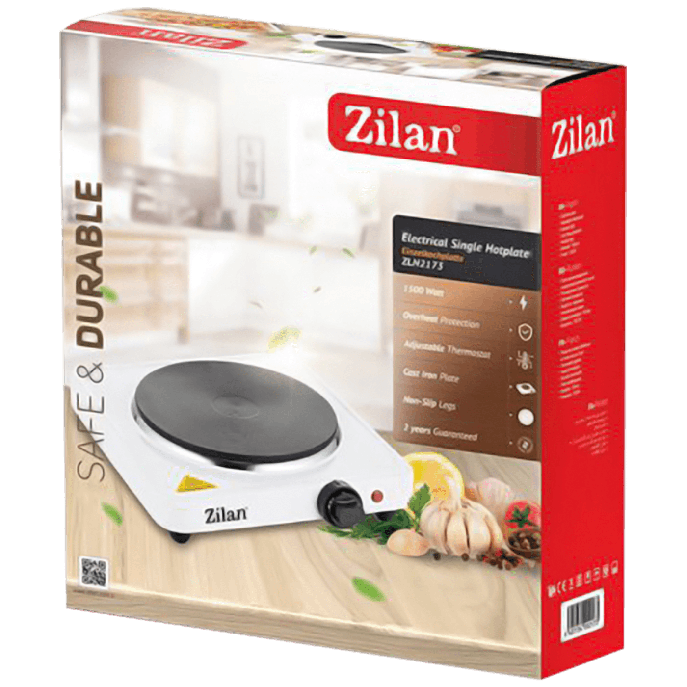 Zilan Električno kuhalo, 1 ploča - 18.5 cm, 1500 W, bijela - ZLN2173/WH