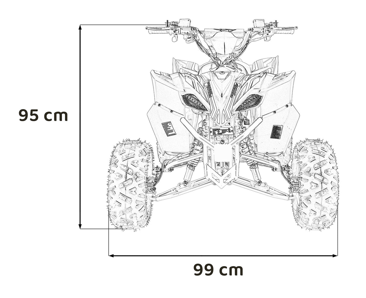 Quad na benzin DESERT STORM LIFT Combustion 125cc - crveni