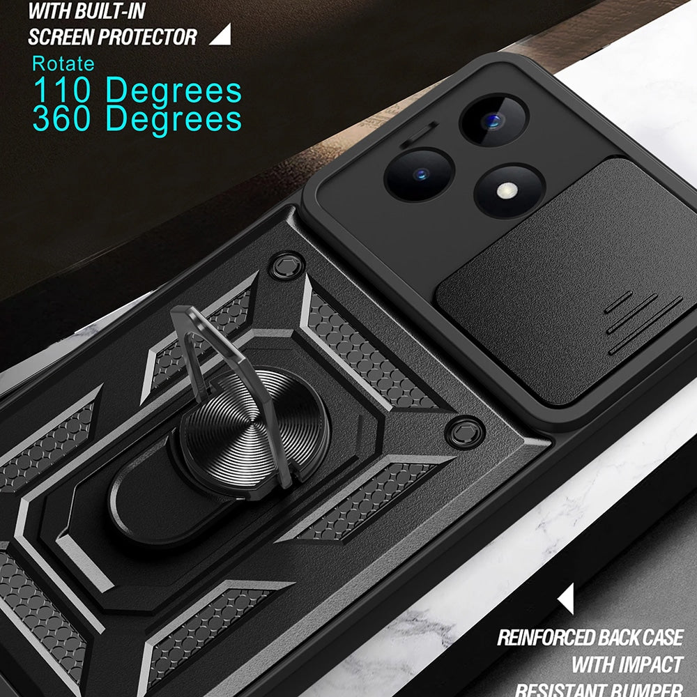 Techsuit – serija CamShield zaštitna maskica za Xiaomi Redmi Note 13 Pro 5G / Poco X6 - crna