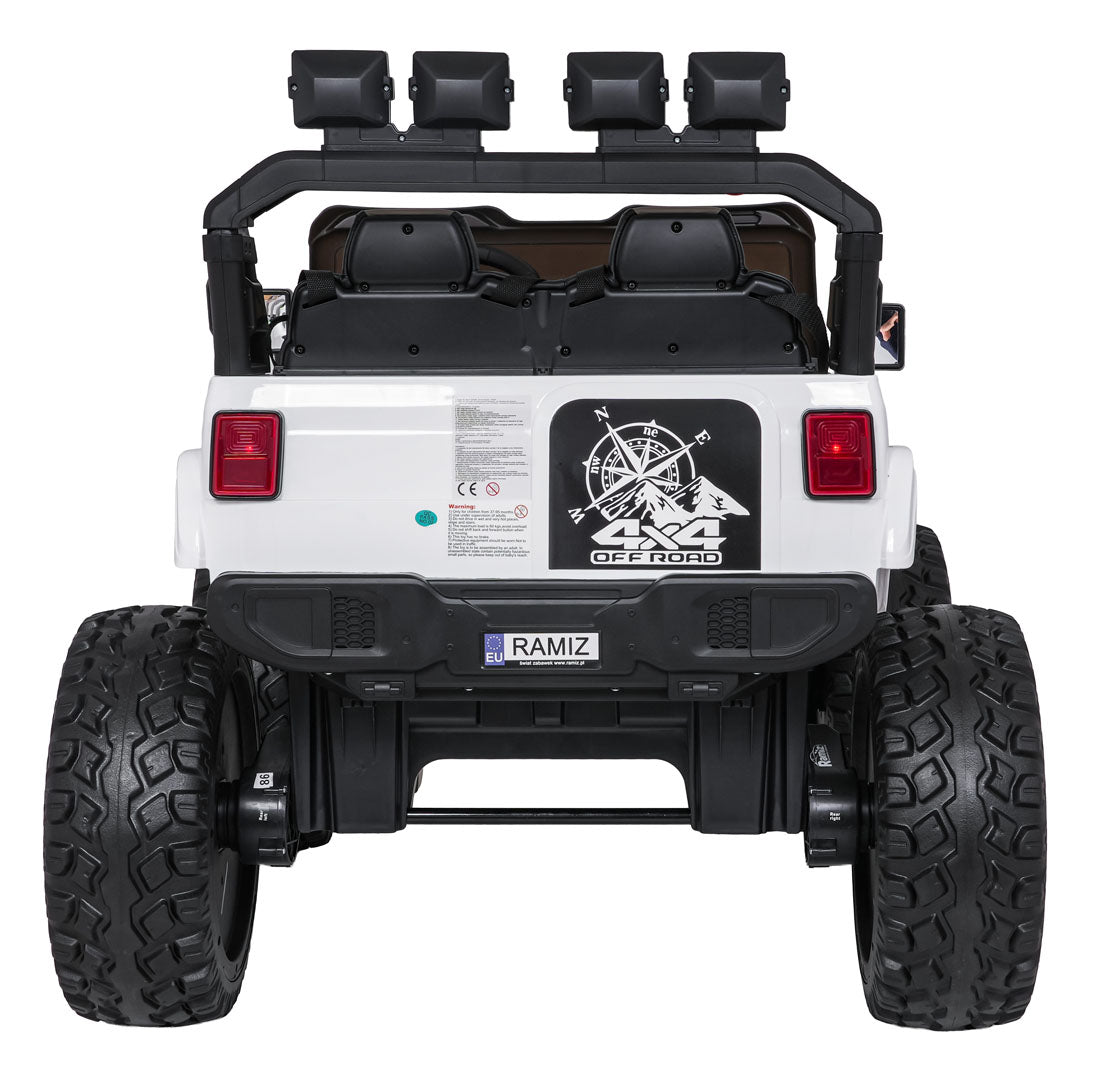 Auto na akumulator Extreme Sport 4×4 s podesivom dužinom vozila – dvosjed – bijeli
