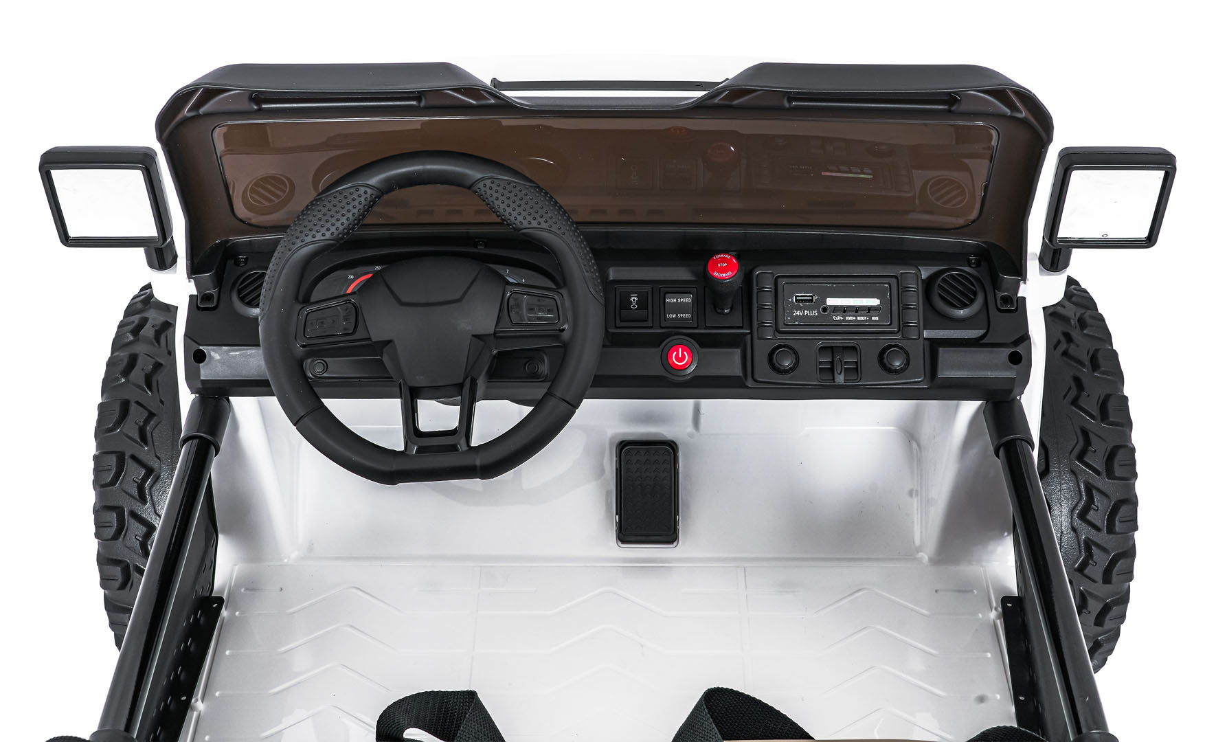 Auto na akumulator Extreme Sport 4×4 s podesivom dužinom vozila – dvosjed – bijeli