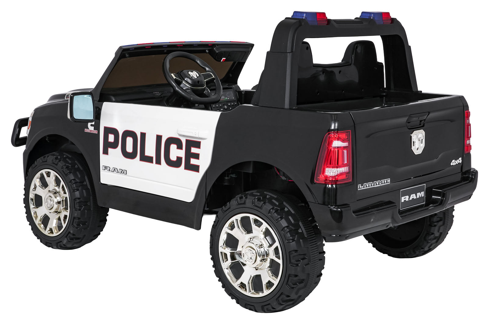 Licencirani auto na akumulator RAM 3500 Police - dvosjed - crni