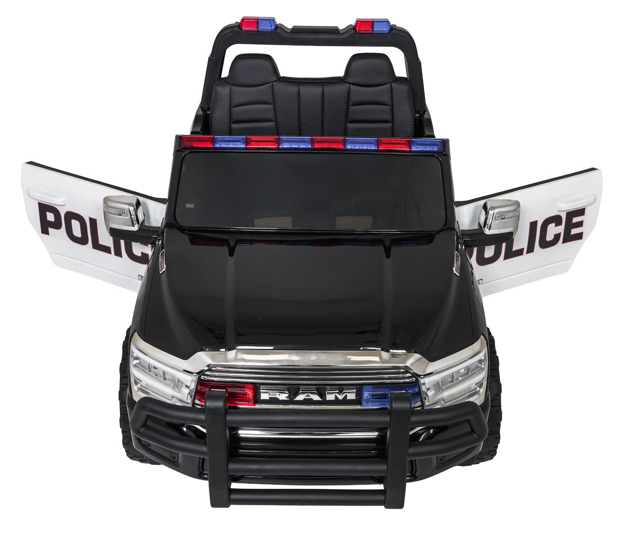 Licencirani auto na akumulator RAM 3500 Police - dvosjed - crni