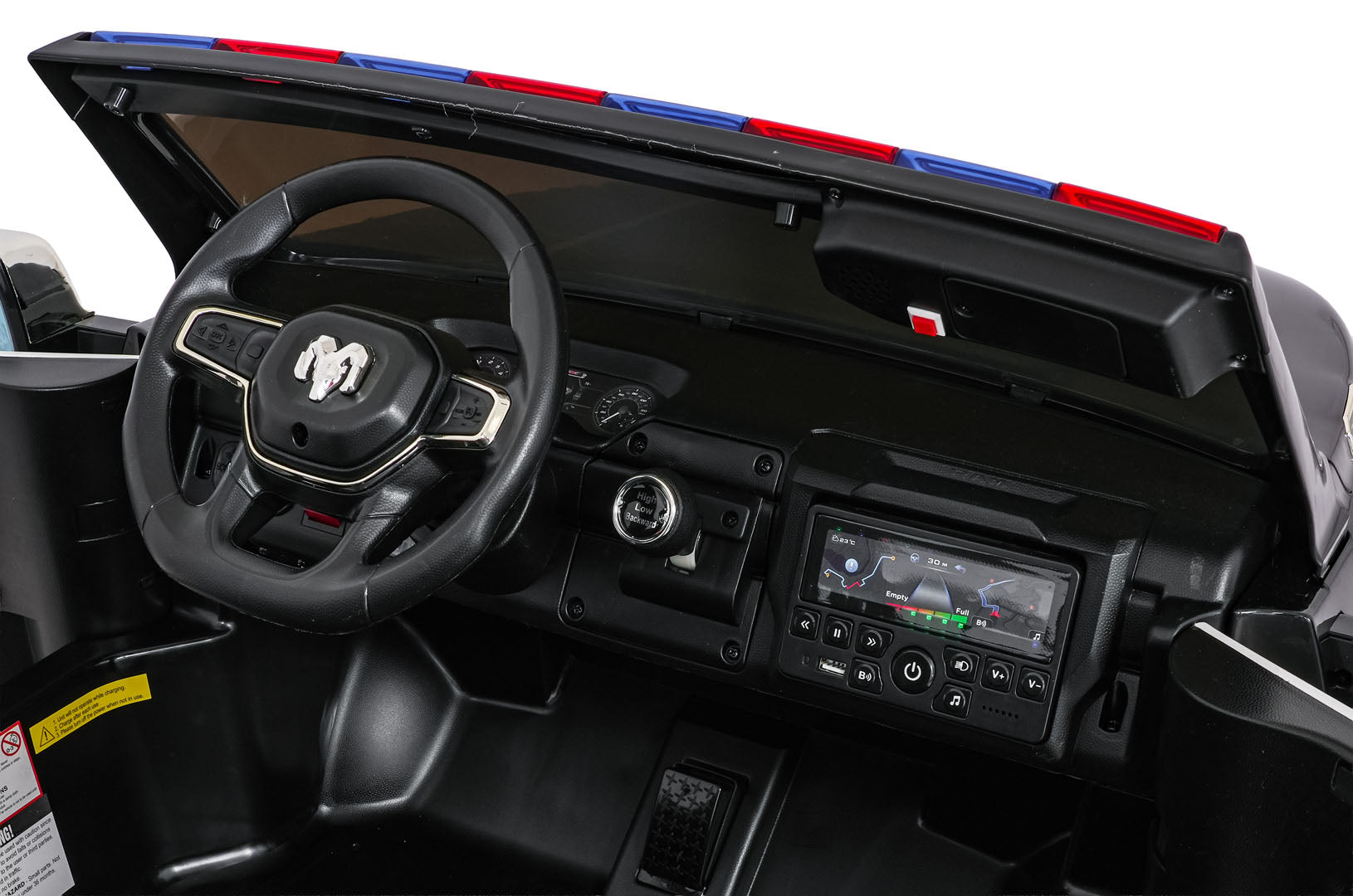 Licencirani auto na akumulator RAM 3500 Police - dvosjed - crni
