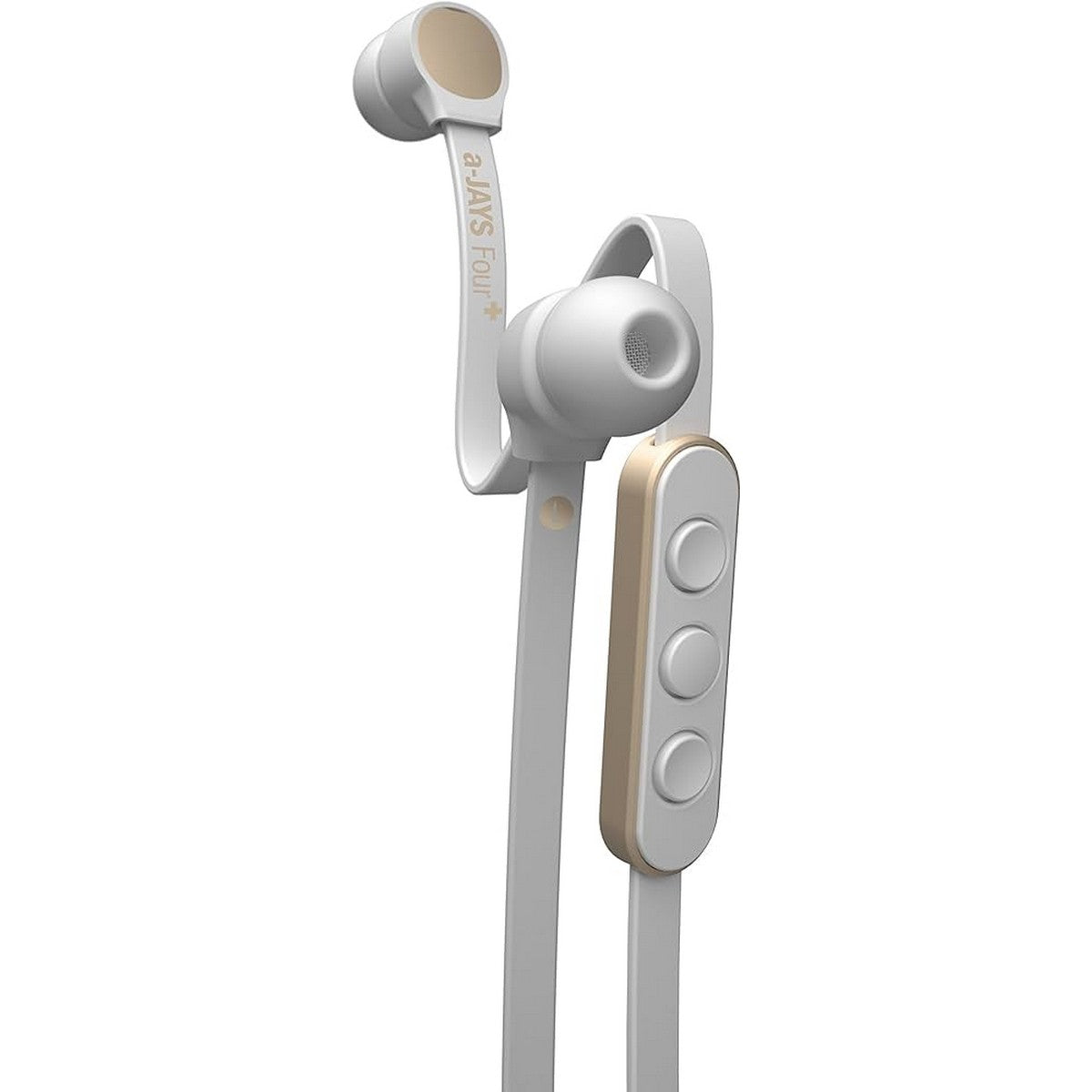 JAYS Stereo Slušalice "a-JAYS Four+" sa 3.5mm jack kabelom 1.15m i kontrolama - iOS - Bijelo-srebrne