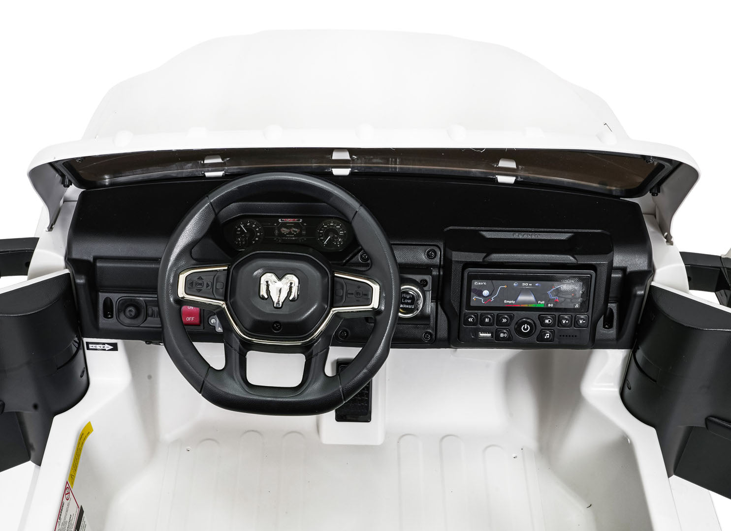 Licencirani auto na akumulator RAM 3500 - dvosjed - bijeli