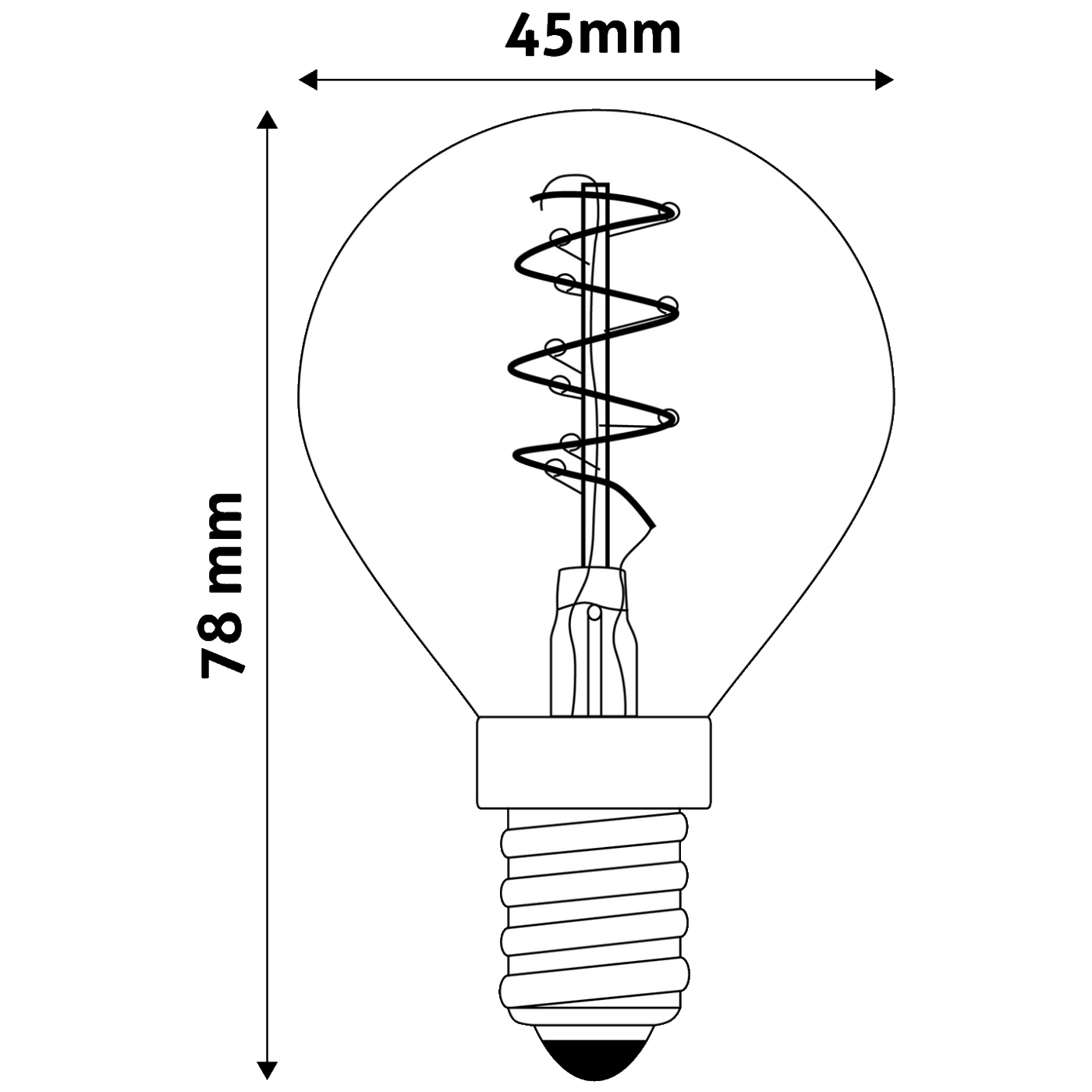 Avide Žarulja,LED,3W,E14,2700K,230V AC,topla bijela svjetlost - Soft Filament Mini Globe 3W E14