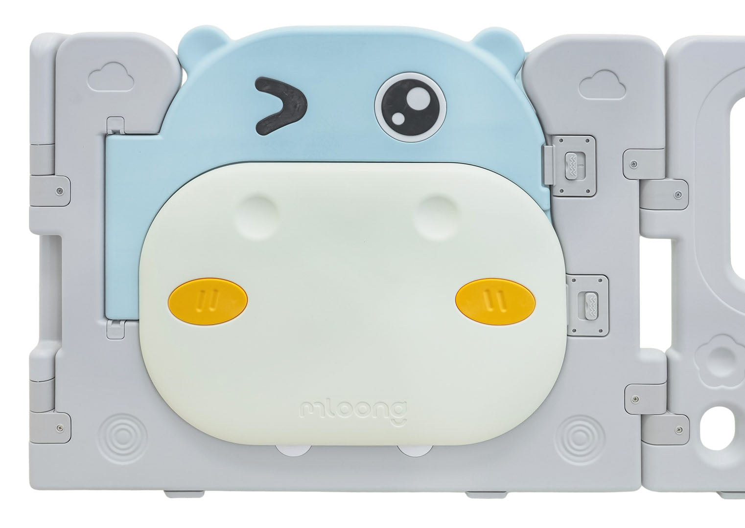 Modularna ogradica za bebe sa lopticama Hippo - plava