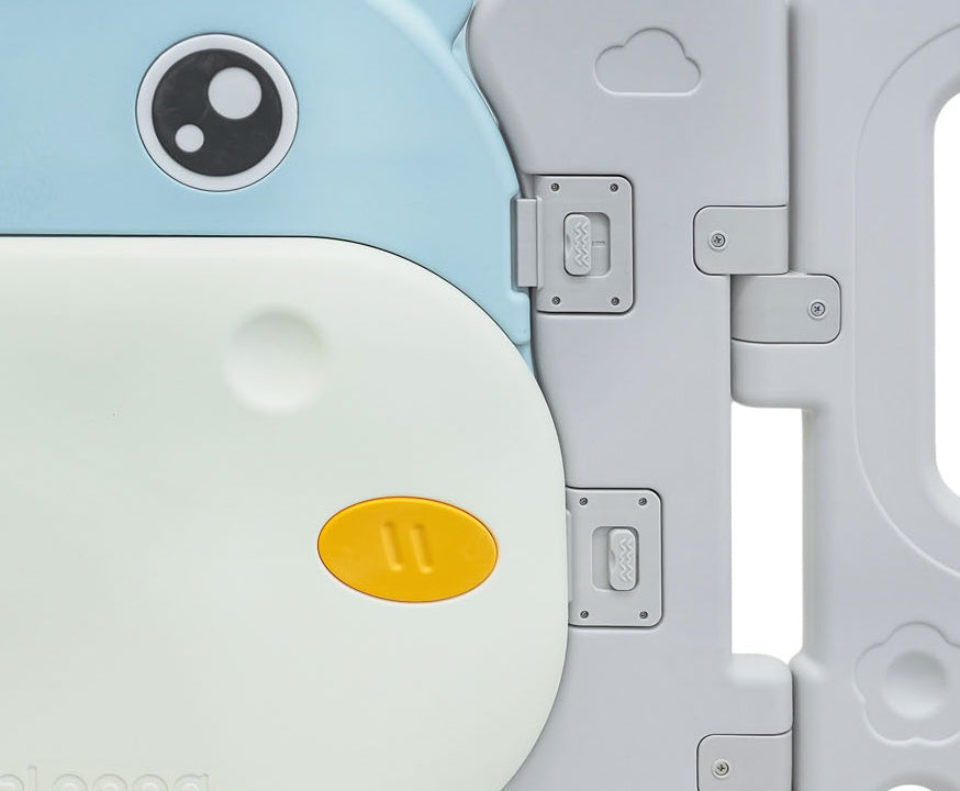 Modularna ogradica za bebe sa lopticama Hippo - plava