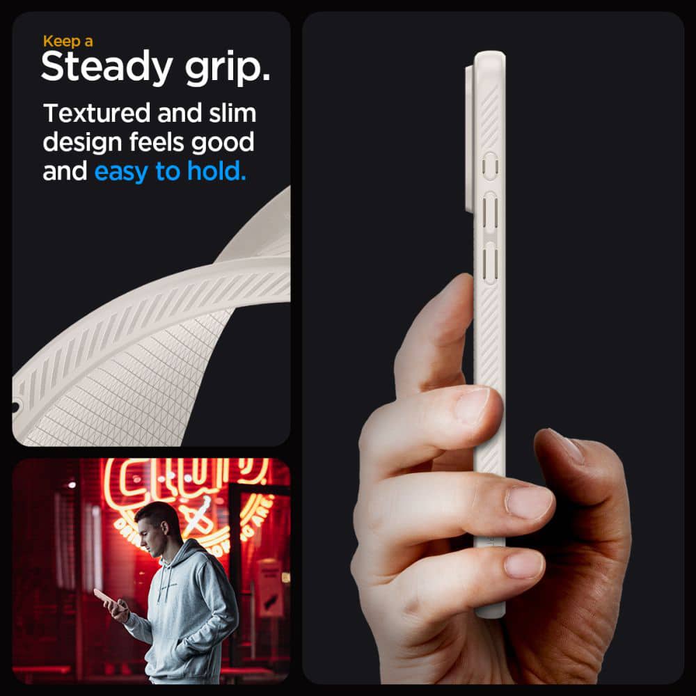 Spigen LIQUID AIR etui za iPhone 15 Pro Max ACS07212 - Naravni Titan