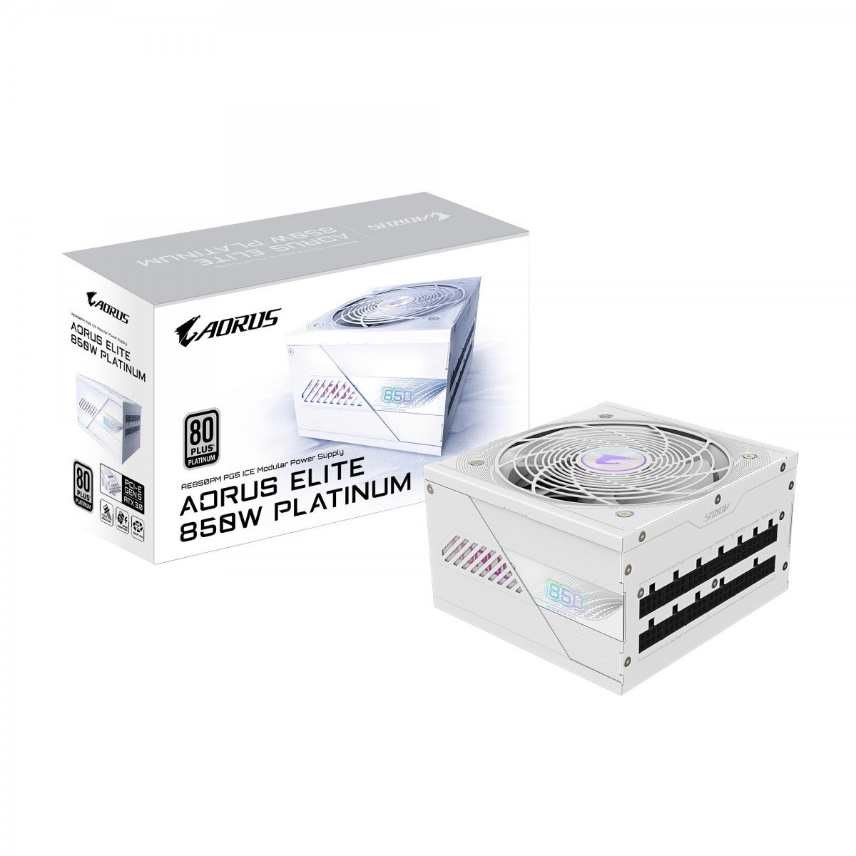 GIGABYTE AORUS ELITE P850W ICE jedinica za napajanje 850 W 20+4 pin ATX ATX Bijelo