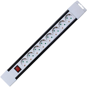 home Produžni kabel, 8 utičnica, prekidač, 1,0mm², 2 met, bijeli - PNV 08K/WH