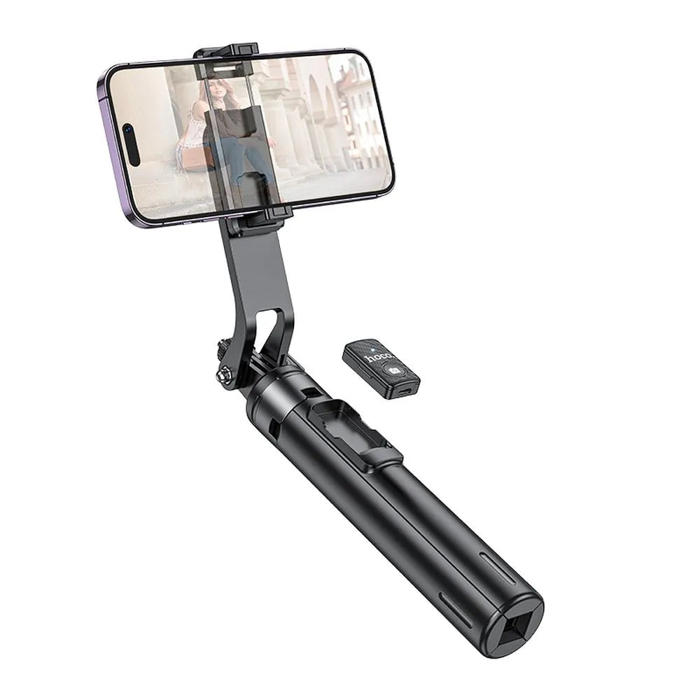 HOCO selfie stick z brezžičnim daljinskim upravljalnikom in stojalom K21 črn