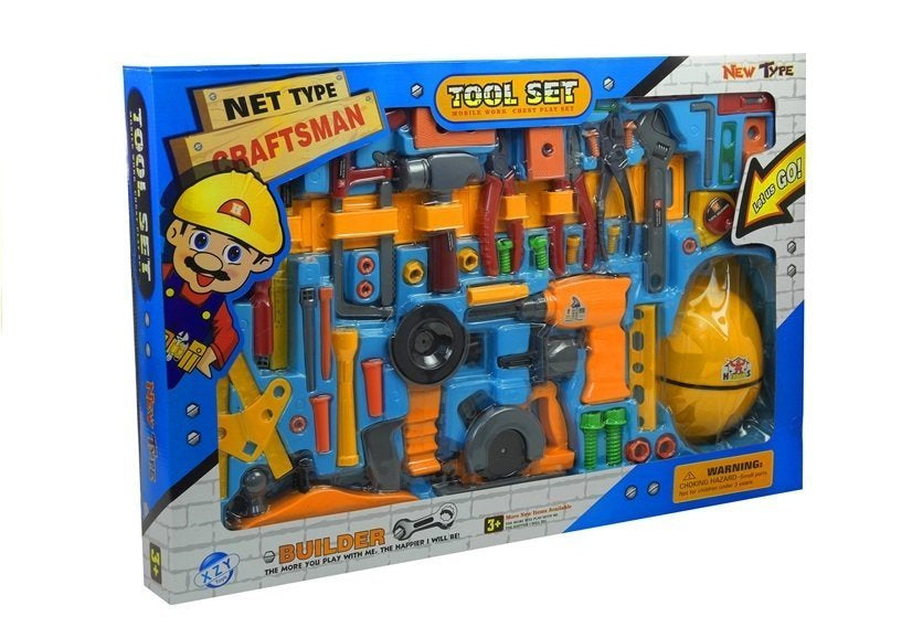 Dječji set alata s remenom - 55 elemenata - žuti