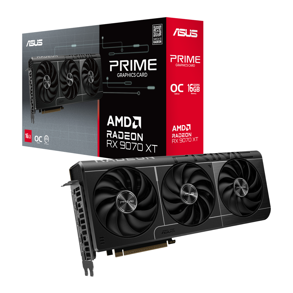 ASUS Prime -RX9070XT-O16G AMD Radeon RX 9070 XT 16 GB GDDR6