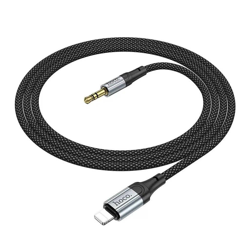 AUX kabel Lightning na Jack 3.5mm Hoco 1m UPA26 crni