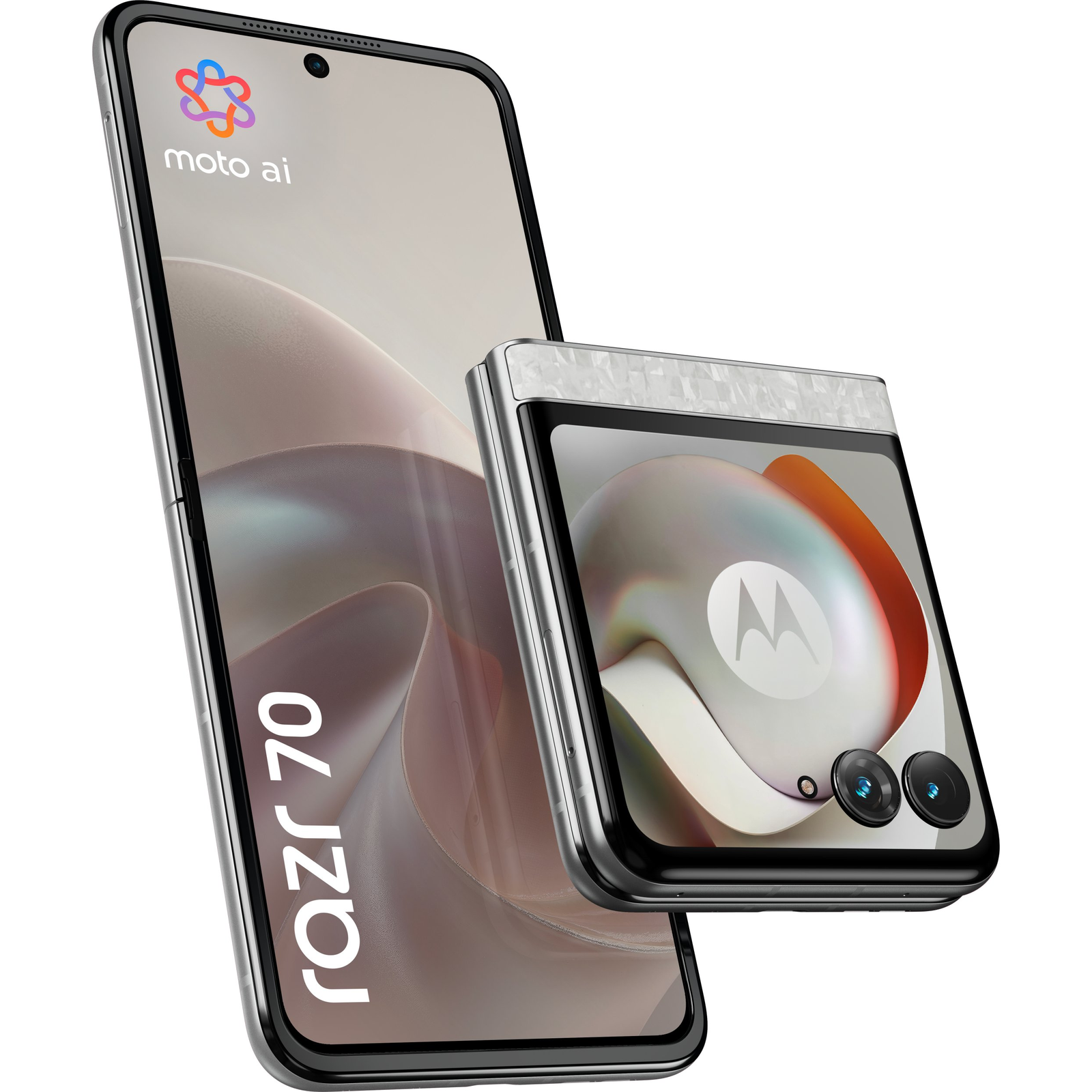 Motorola razr 70 17,5 cm (6.9") Dvostruki SIM Android 16.0 5G USB Tip-C 8 GB 256 GB 4800 mAh Bijelo