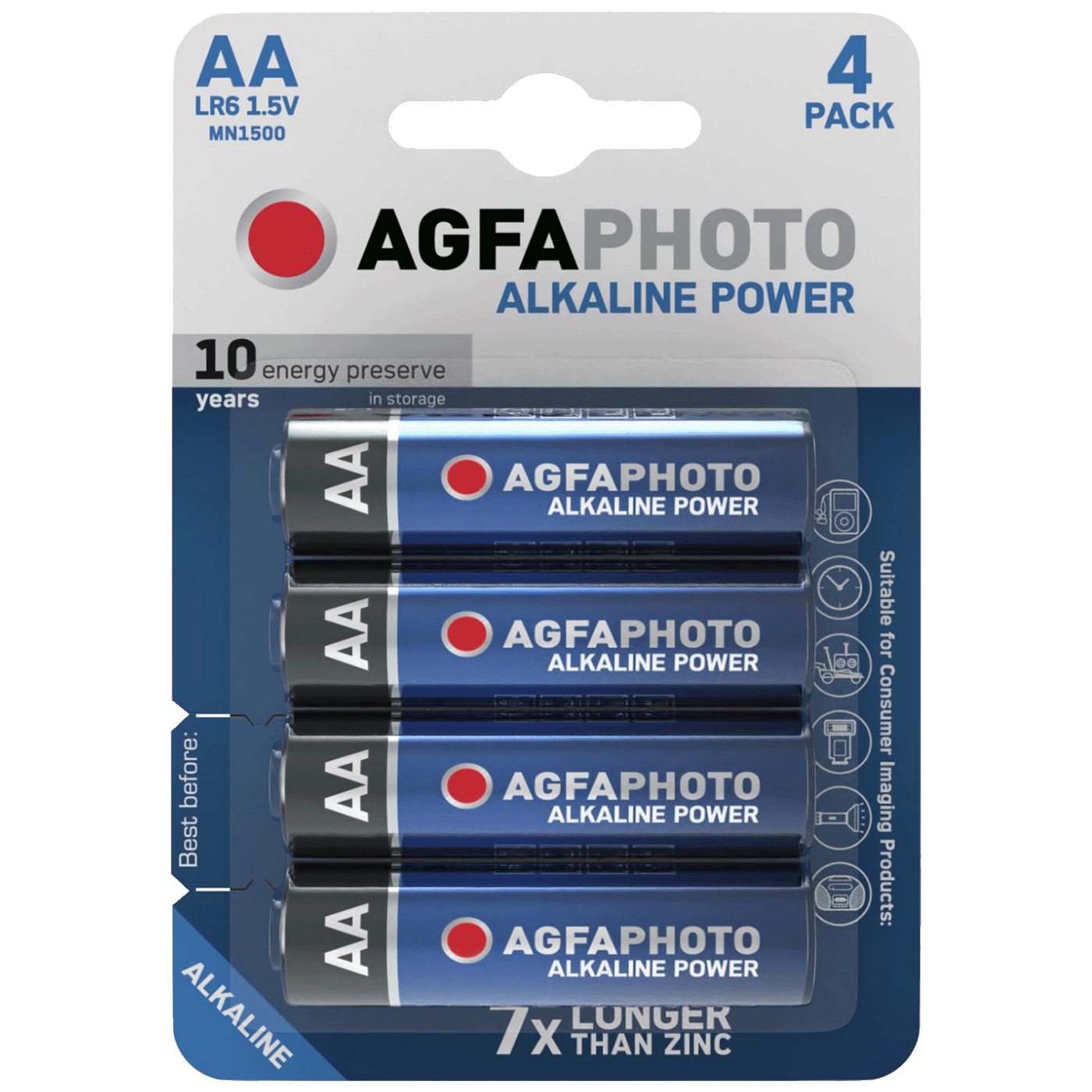 AgfaPhoto Baterija alkalna, AA/LR6 blister pak. 4 kom - AF LR6