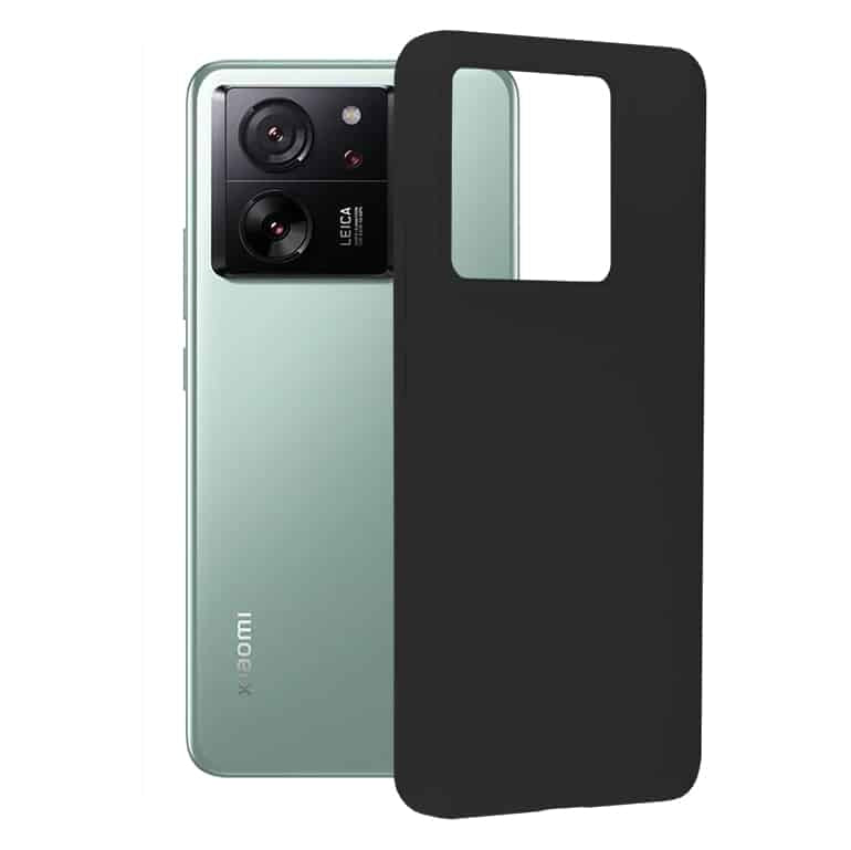 Techsuit Soft Edge Silicone maska za Xiaomi 13T / 13T Pro - crna