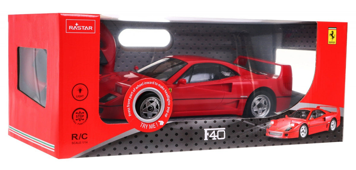 Licencirani auto na daljinsko upravljanje  Ferrari F40 1:14 RASTAR - crveni