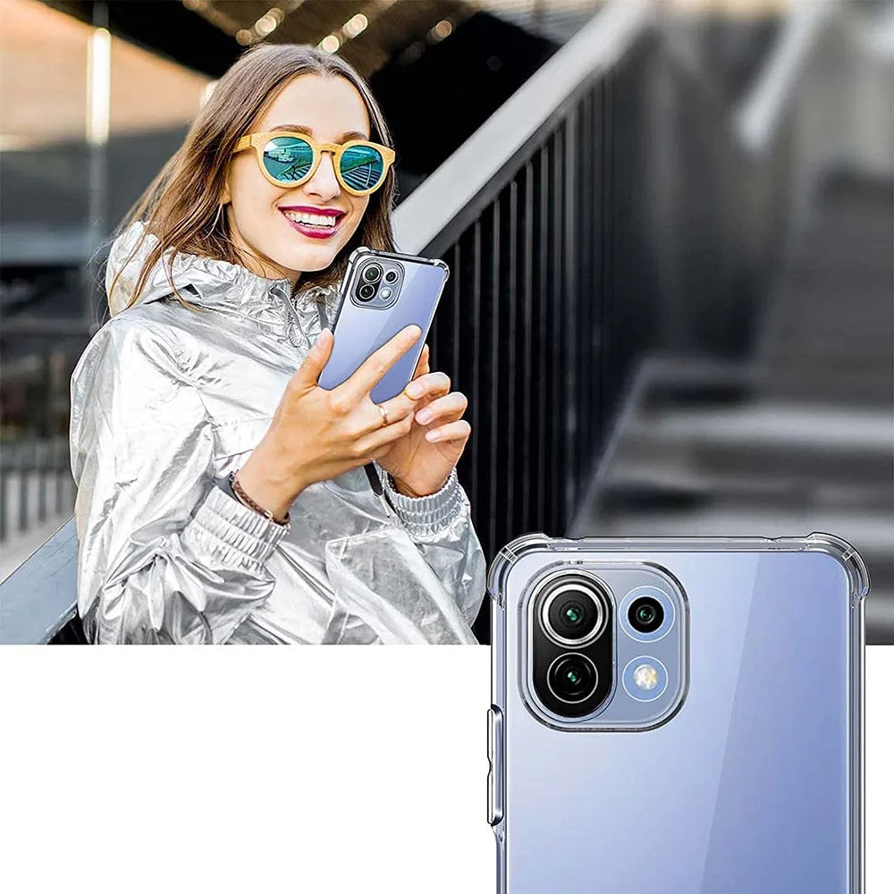Techsuit Shockproof Clear Silicone prozoren ovitek, odporen na udarce, za Xiaomi Mi 11 Lite 4G / Mi 11 Lite 5G / 11 Lite 5G NE