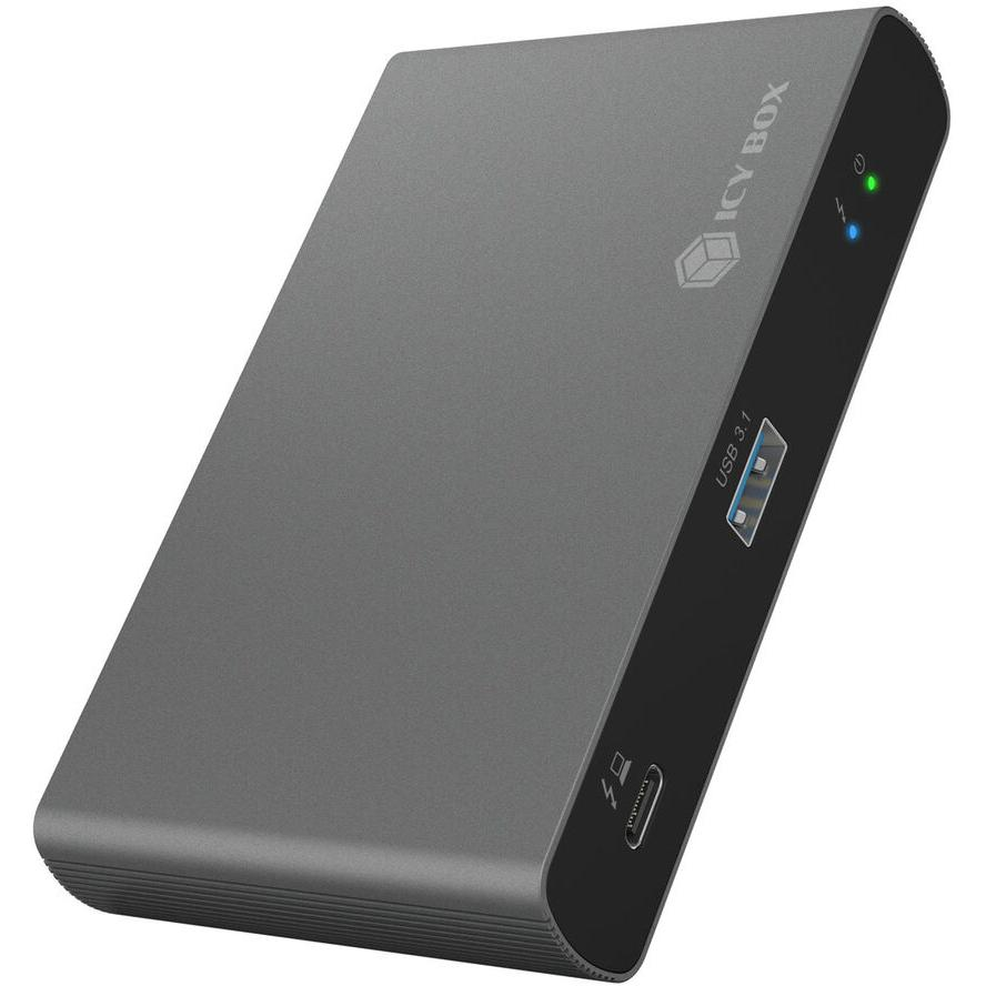 ICY BOX IB-HUB801-TB4 Thunderbolt 4 40000 Mbit/s Antracit, Crno