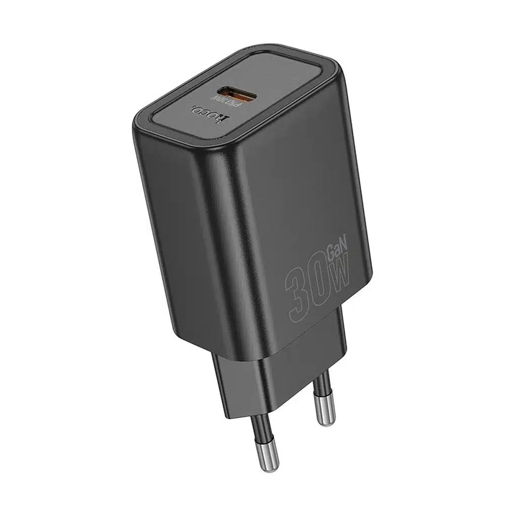 HOCO stenski polnilec Type-C PD QC 30W N62 črn