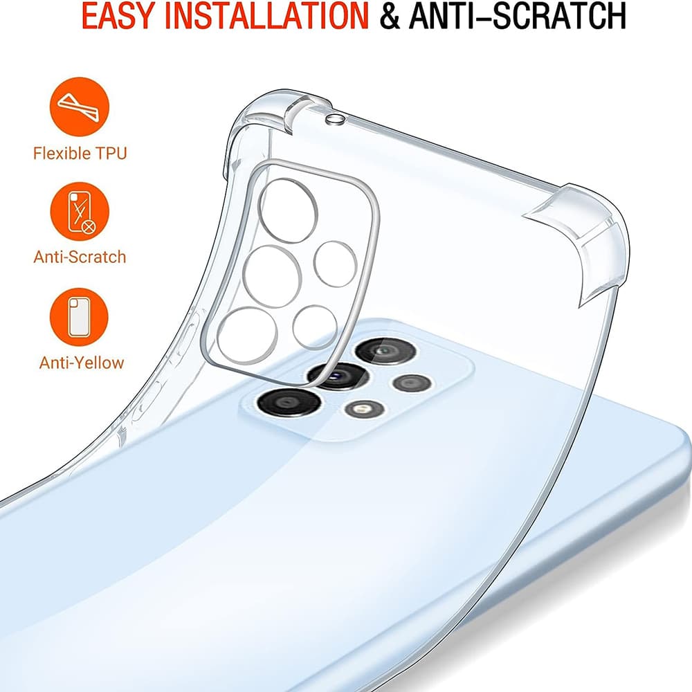 Techsuit Shockproof Clear Silicone prozorna maska, odporna na udarce, za Samsung Galaxy A53 5G
