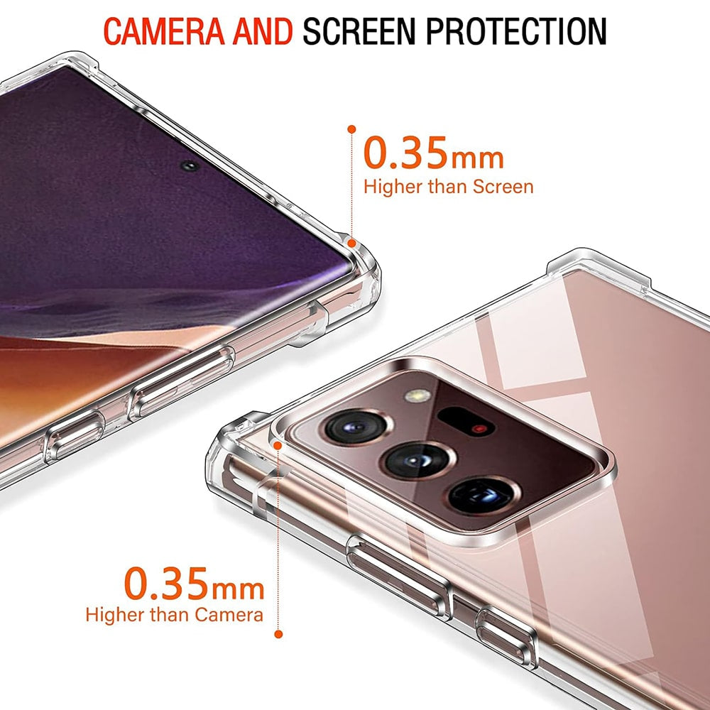 Techsuit Shockproof Clear Silicone prozorna torbica, odporna na udarce, za Samsung Galaxy Note 20 Ultra 4G / Note 20 Ultra 5G