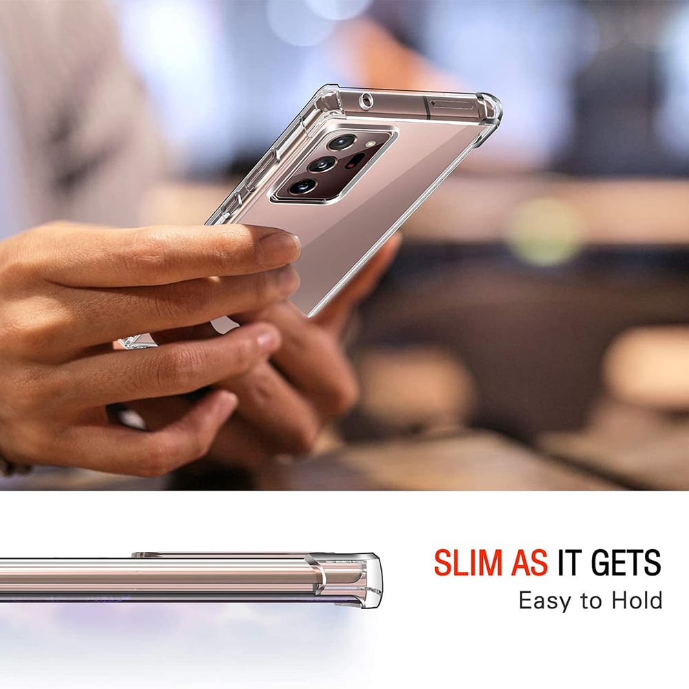 Techsuit Shockproof Clear Silicone prozorna torbica, odporna na udarce, za Samsung Galaxy Note 20 Ultra 4G / Note 20 Ultra 5G