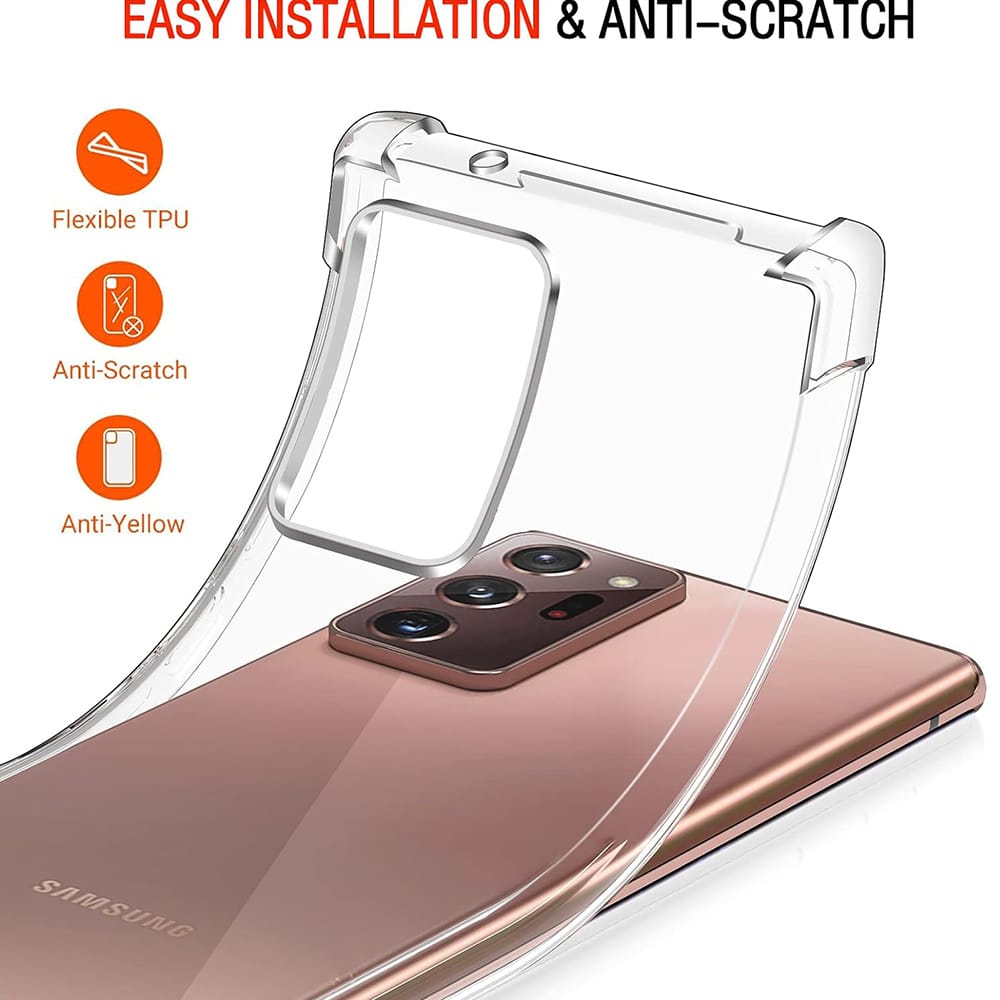 Techsuit Shockproof Clear Silicone prozorna torbica, odporna na udarce, za Samsung Galaxy Note 20 Ultra 4G / Note 20 Ultra 5G