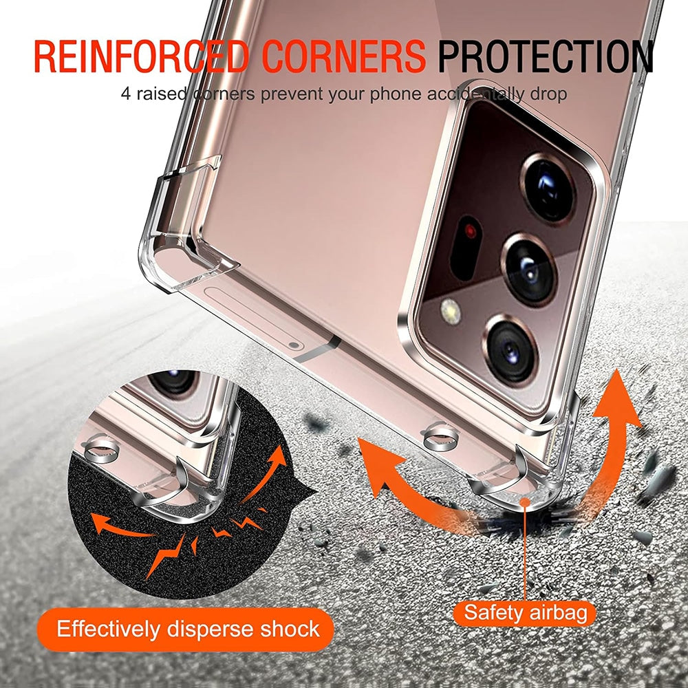 Techsuit Shockproof Clear Silicone prozorna torbica, odporna na udarce, za Samsung Galaxy Note 20 Ultra 4G / Note 20 Ultra 5G