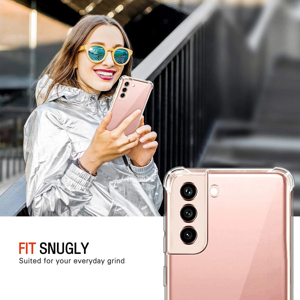 Techsuit Shockproof Clear Silicone prozorna maskica odporna na udarce za Samsung Galaxy S21 FE 5G
