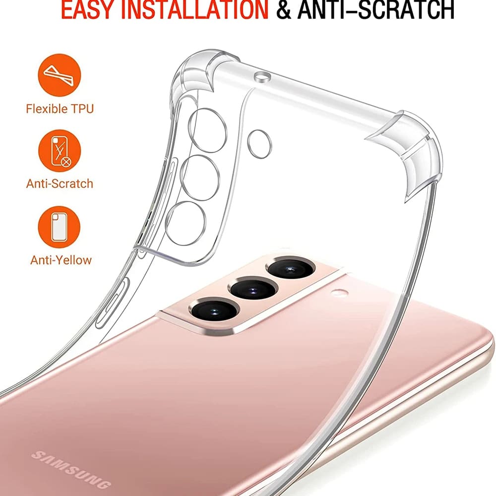 Techsuit Shockproof Clear Silicone prozorna maskica odporna na udarce za Samsung Galaxy S21 FE 5G