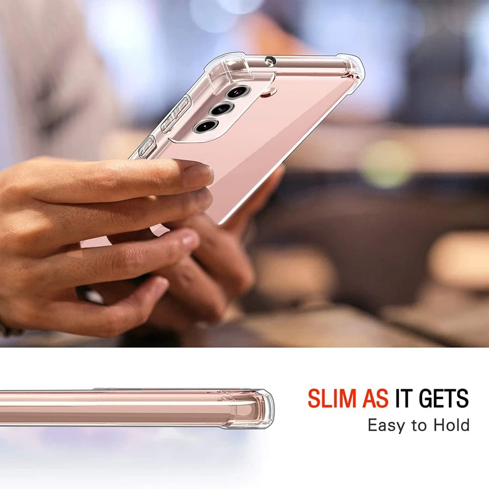 Techsuit Shockproof Clear Silicone prozorna maskica odporna na udarce za Samsung Galaxy S21 FE 5G