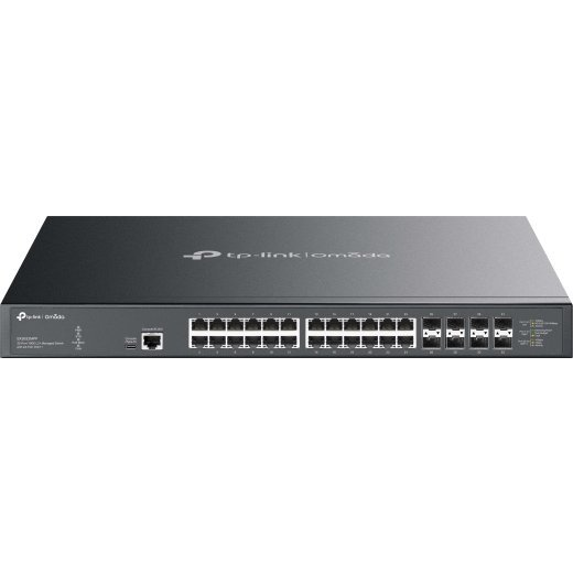 TP-Link Omada SX3832MPP mrežni prekidač Upravljano L2+ 10G Ethernet (100/1000/10000) Podrška za napajanje putem Etherneta (PoE) DIN rail Crno