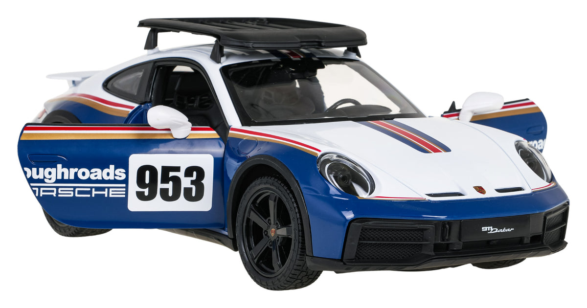 Licencirani auto na daljinsko upravljanje 1:14 Porsche 911 Dakar Performance RASTAR - bijelo/plavi