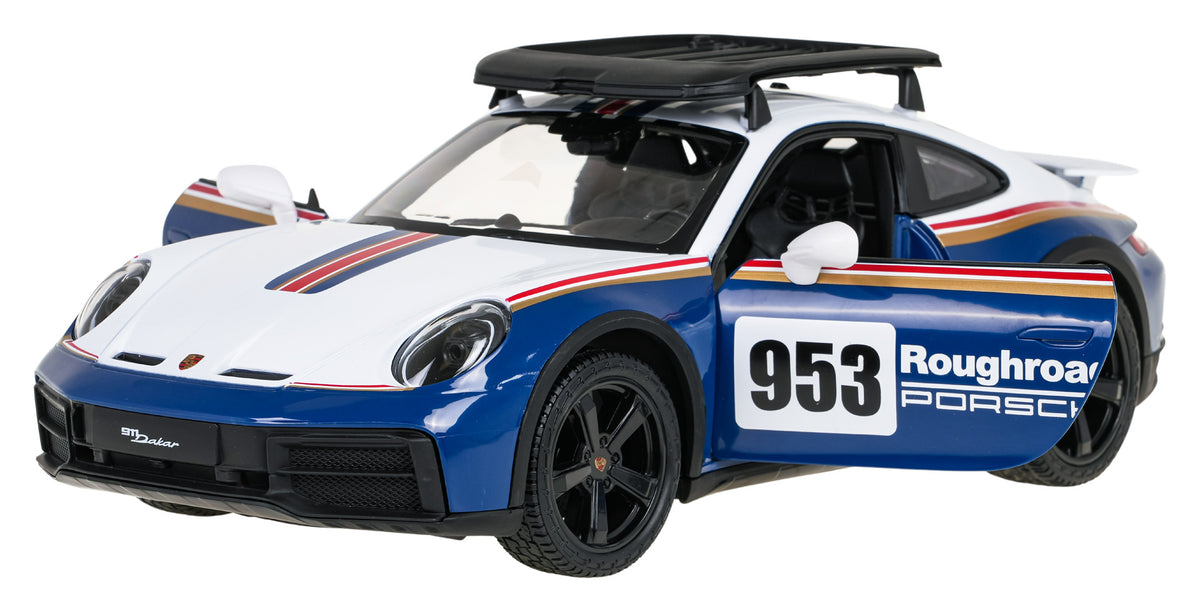 Licencirani auto na daljinsko upravljanje 1:14 Porsche 911 Dakar Performance RASTAR - bijelo/plavi