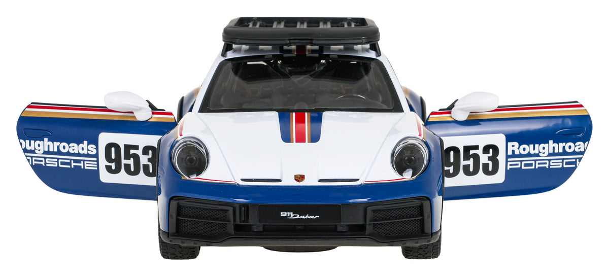 Licencirani auto na daljinsko upravljanje 1:14 Porsche 911 Dakar Performance RASTAR - bijelo/plavi