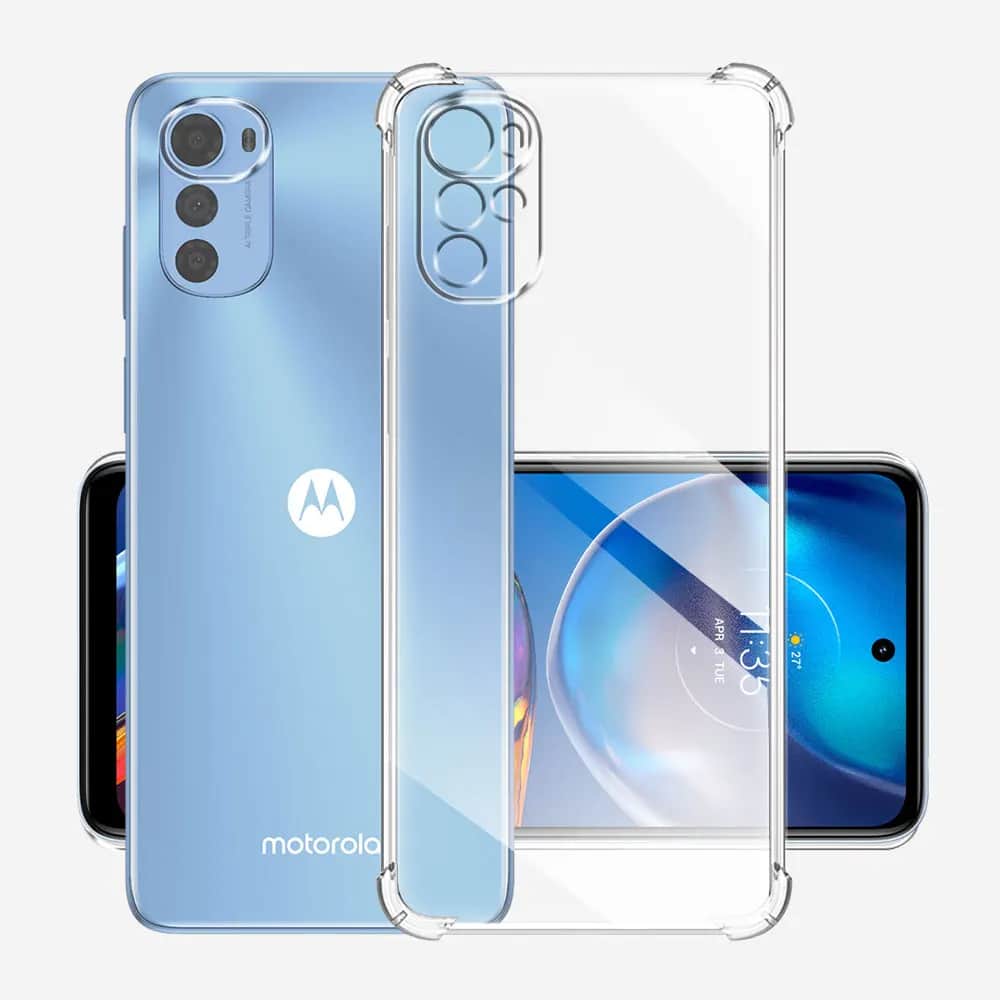 Techsuit Shockproof Clear Silicone prozorna torbica, odporna na udarce, za Motorola Moto E32 / Moto E32s / Moto G22