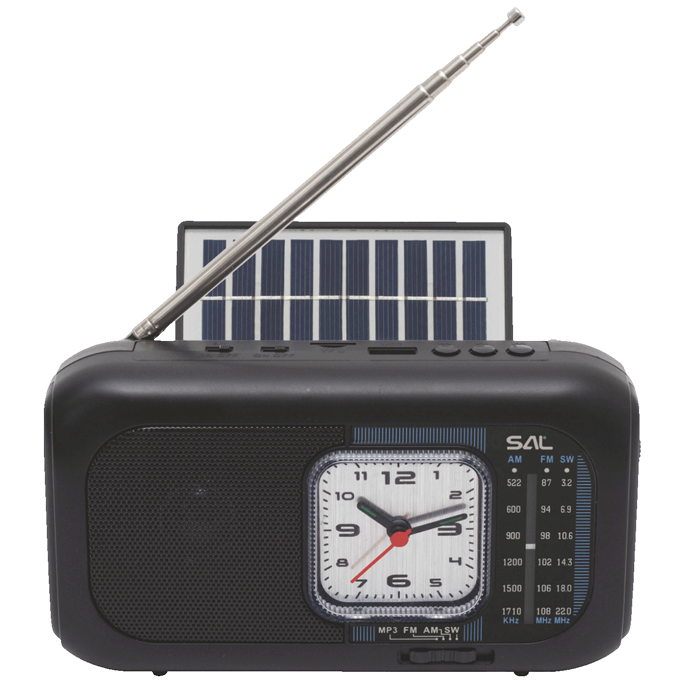 SAL Radio prijemnik sa solarnim napajanjem, FM-AM-SW, Bluetooth - RPH3