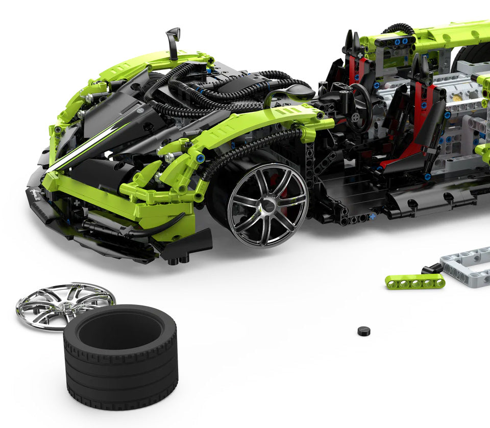 Licencirani auto za slaganje 1:8 Pagani Huayra BC RASTAR sa 2892 elementa - zeleni