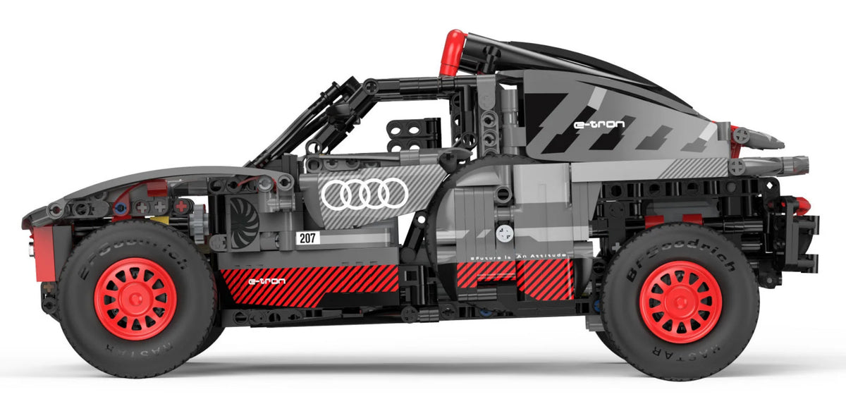 Licencirani auto na daljinsko upravljanje i sastavljanje 1:14 Audi RS Q e-tron RASTAR - 1046 elemenata - sivi