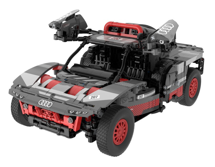 Licencirani auto na daljinsko upravljanje i sastavljanje 1:14 Audi RS Q e-tron RASTAR - 1046 elemenata - sivi