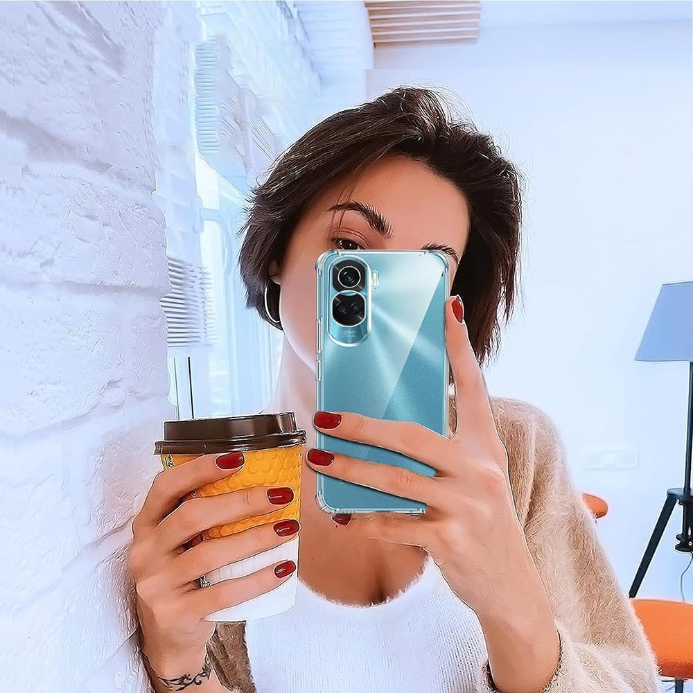 Techsuit Shockproof Clear Silicone prozirna maskica otporna na udarce za Honor 90 Lite