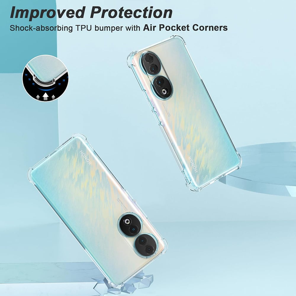 Techsuit Shockproof Clear Silicone prozirna maskica otporna na udarce za Honor 90 Pro